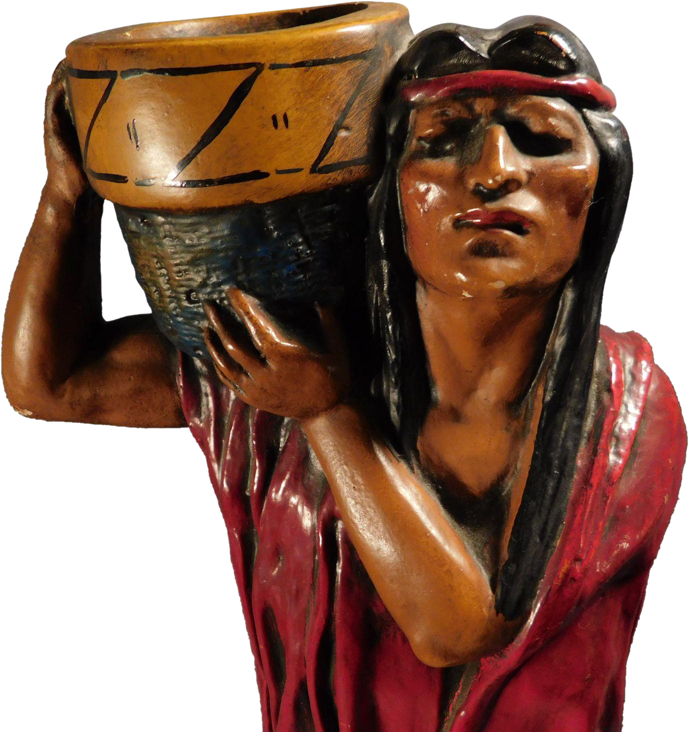 This Great Piece Is A 1920s Incense Burner, 15 Inches - Bronze Sculpture Clipart (1376x1464), Png Download