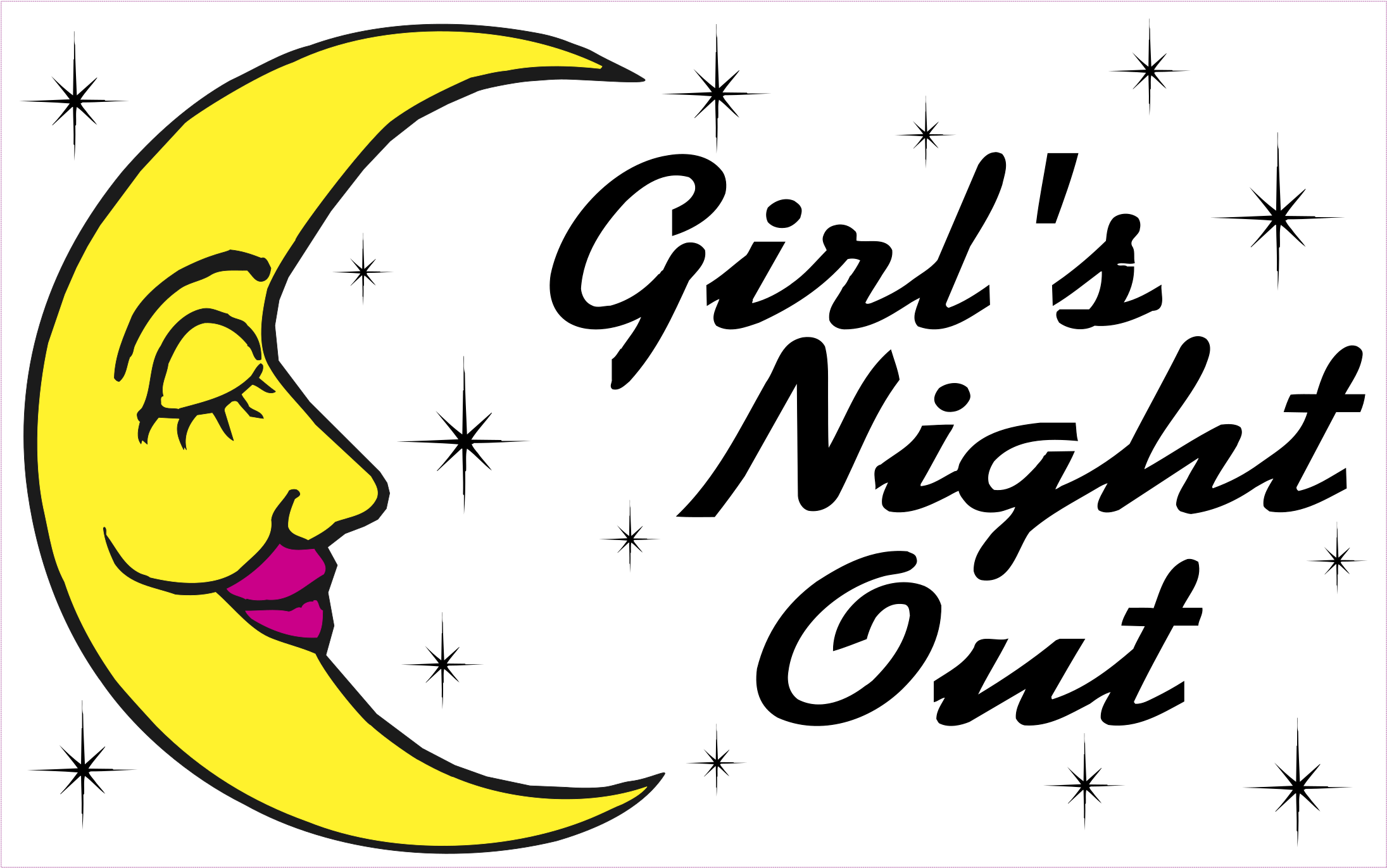 Girl's Night Out Logo Png Transparent - Bright Light Clipart (2400x2400), Png Download