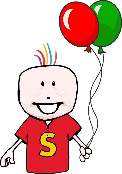 Balloon Happy Child Infant Kid Party Birthday - Birthday Boy Clipart Png Transparent Png (508x720), Png Download