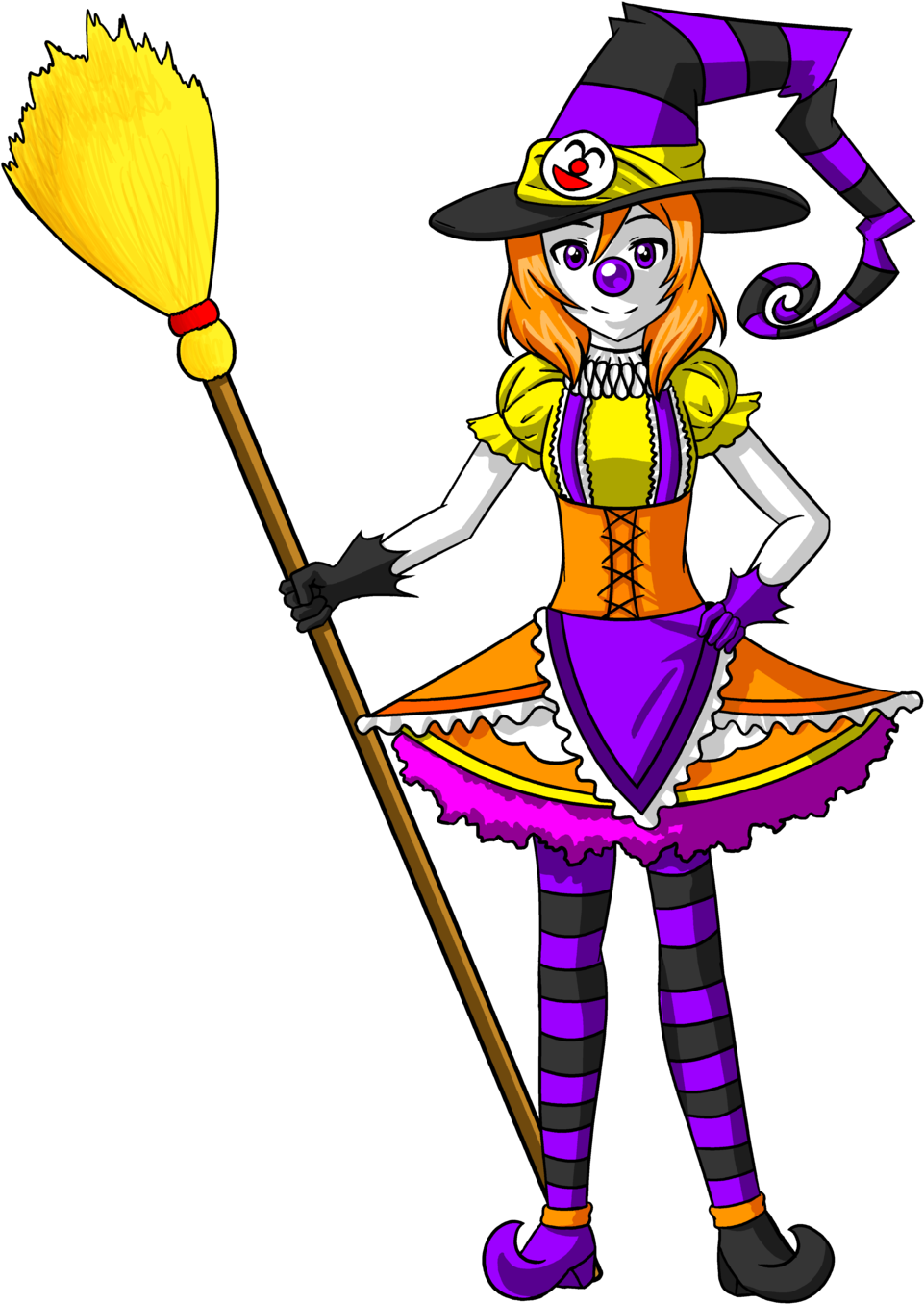 Clown Clipart Clown Costume - Witch Clown - Png Download (751x1065), Png Download