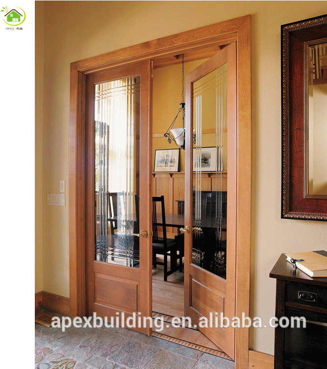 Wood Exterior Doors Double Entry Wood Doors Wood Panel - Wood Door Clipart (750x750), Png Download