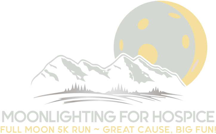 Moonlighting For Hospice Full Moon 5k - Mountain Clip Art - Png Download (1000x1000), Png Download