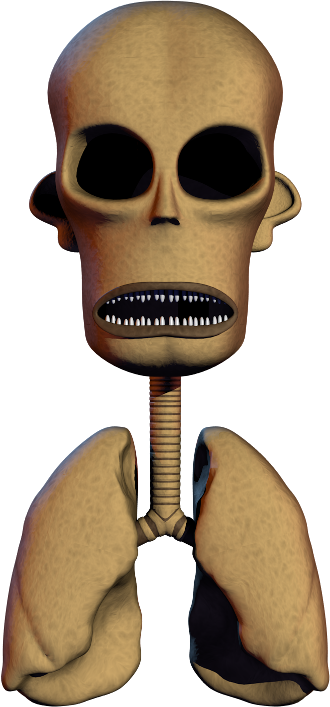 Bone Lungs Fivenightsatfreddys - Illustration Clipart (1102x1513), Png Download