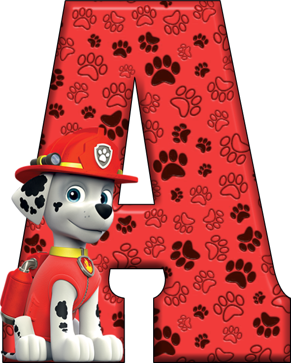 Letras Dá Patrulha Canina - Letras Da Patrulha Canina Clipart (591x736), Png Download