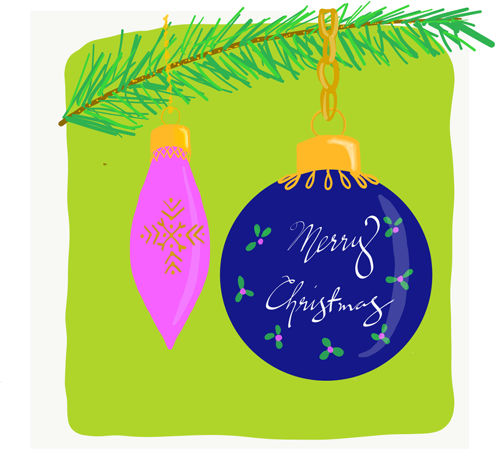 Advent 10 Merry Christmas Ornaments - Christmas Ornament Clipart (1200x1200), Png Download