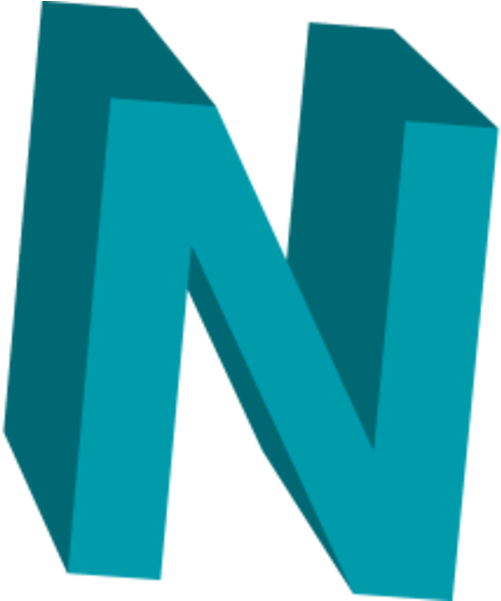 N 3d Letter Png Clipart (600x600), Png Download