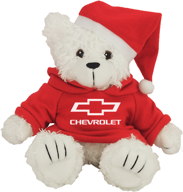 White Chevrolet Christmas Teddy Bear - Chevrolet Clipart (603x631), Png Download