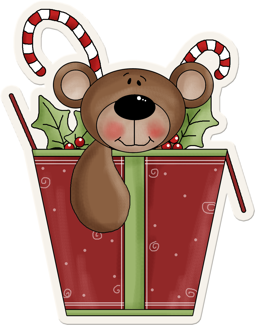 Christmas Teddy Bear Clip Art - Christmas Clip Art - Png Download (1040x1324), Png Download