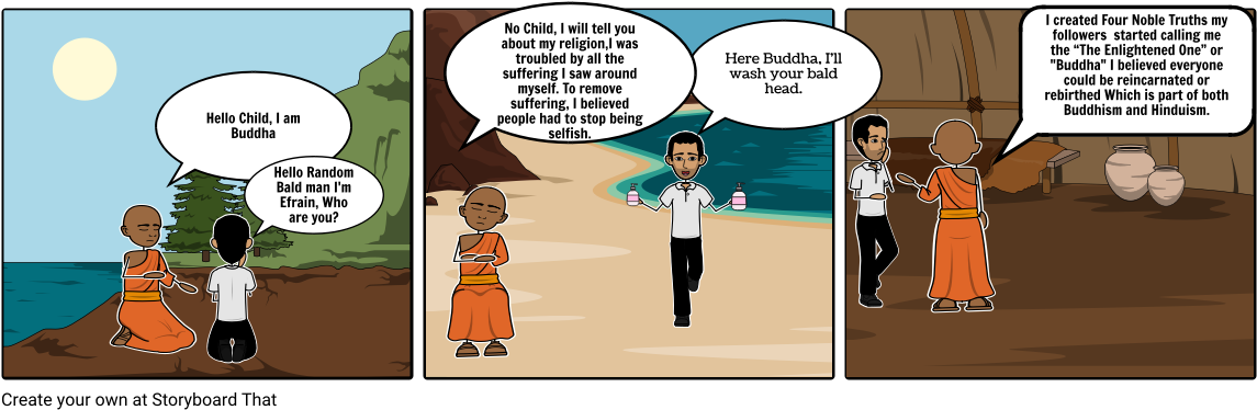 Buddha Storyboard - Comics Clipart (1164x385), Png Download