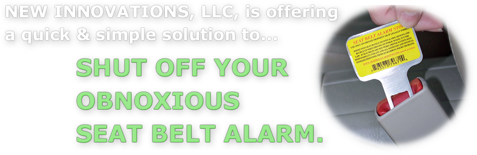 Shut Off Your Seat Belt Alarm With The Seat Belt Alarm - Graphics Clipart (990x337), Png Download