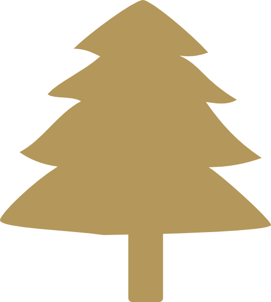 Christmas Tree Gold Clipart - Png Download (534x596), Png Download