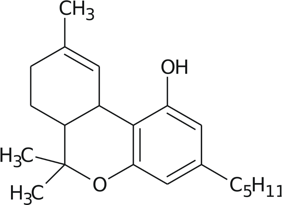 Donde La Marihuana Medicinal Sigue Estando Prohibida - Thc Molecular Structure Clipart (1000x707), Png Download