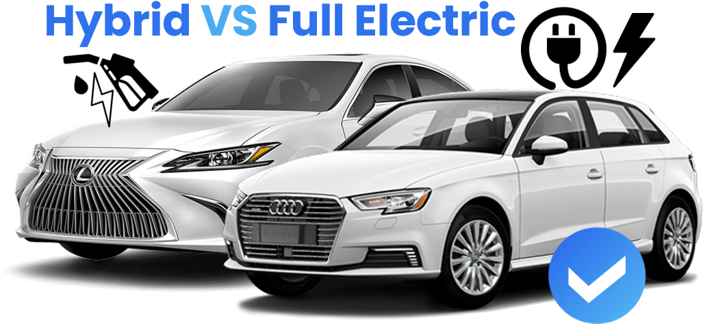 Hybrid Vs Full Electric Cars - 2018 Audi A3 Sportback Usa Clipart (1040x562), Png Download