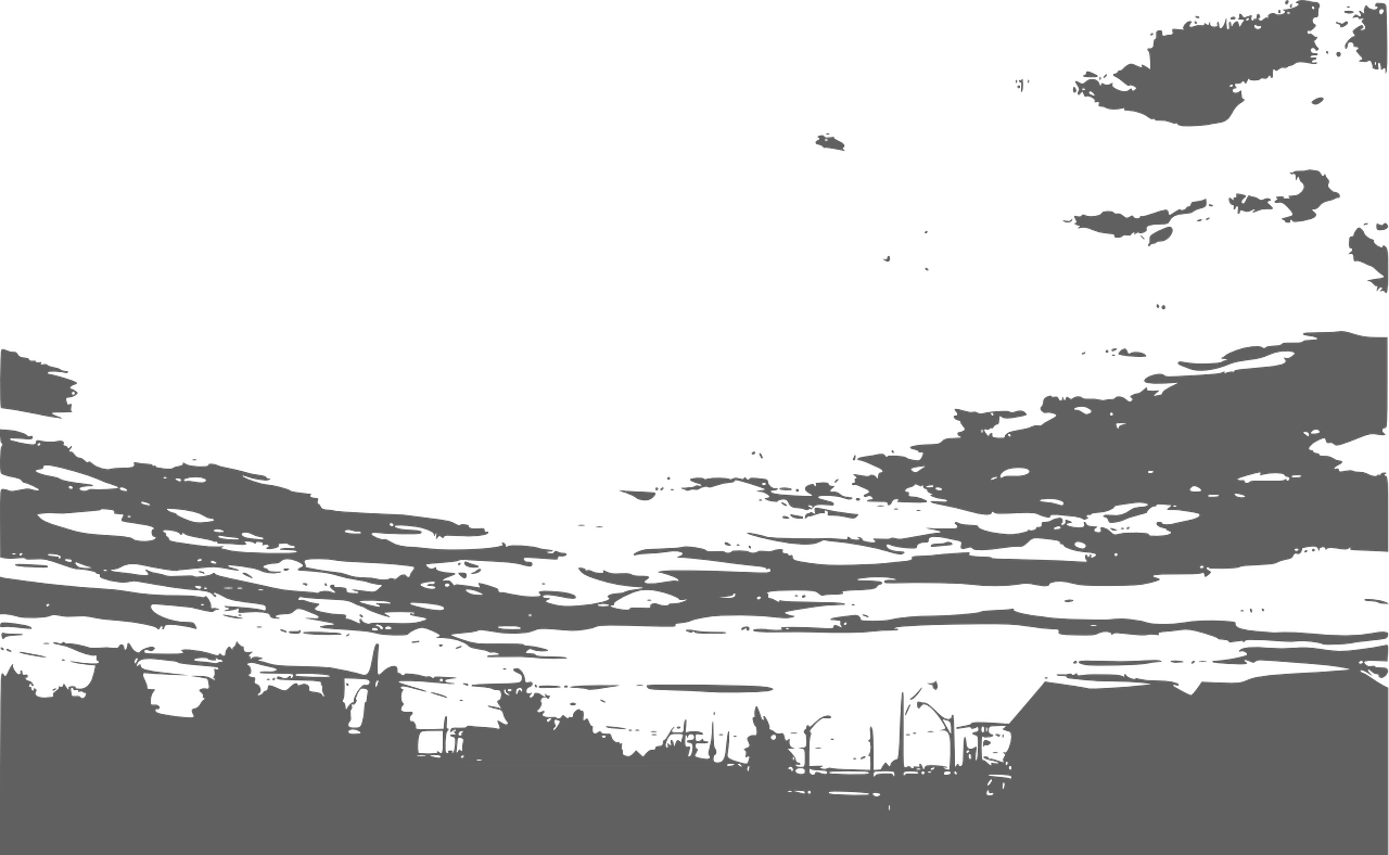 Cloud Illustration Black And White Clipart (1280x788), Png Download