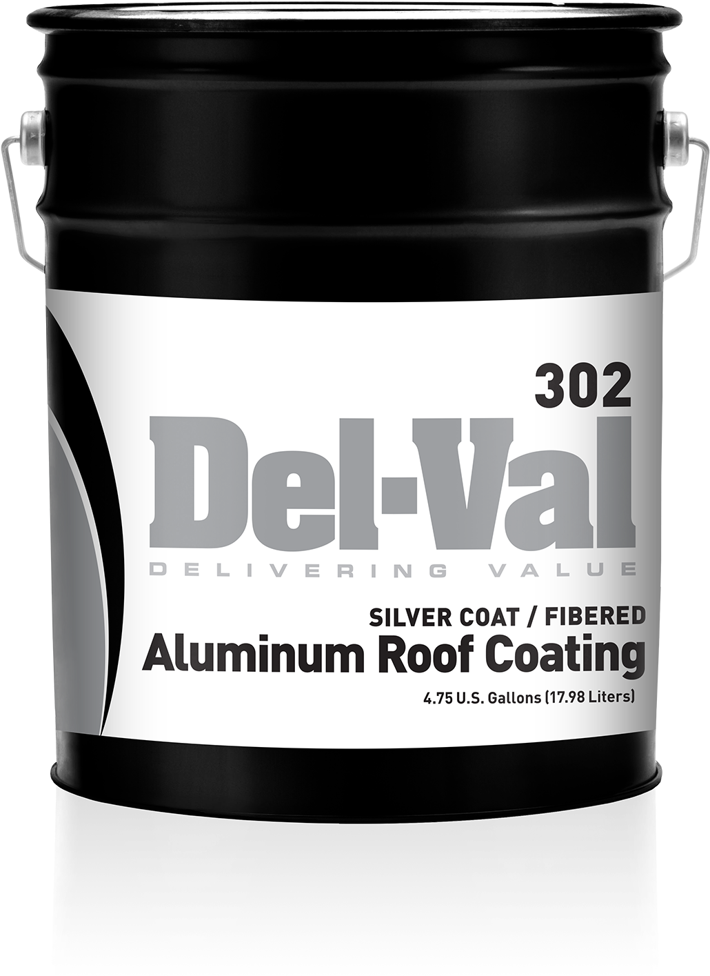 Del-val 302 Silver Coat Fibered Aluminum Roof Coating - Food Clipart (1200x1553), Png Download