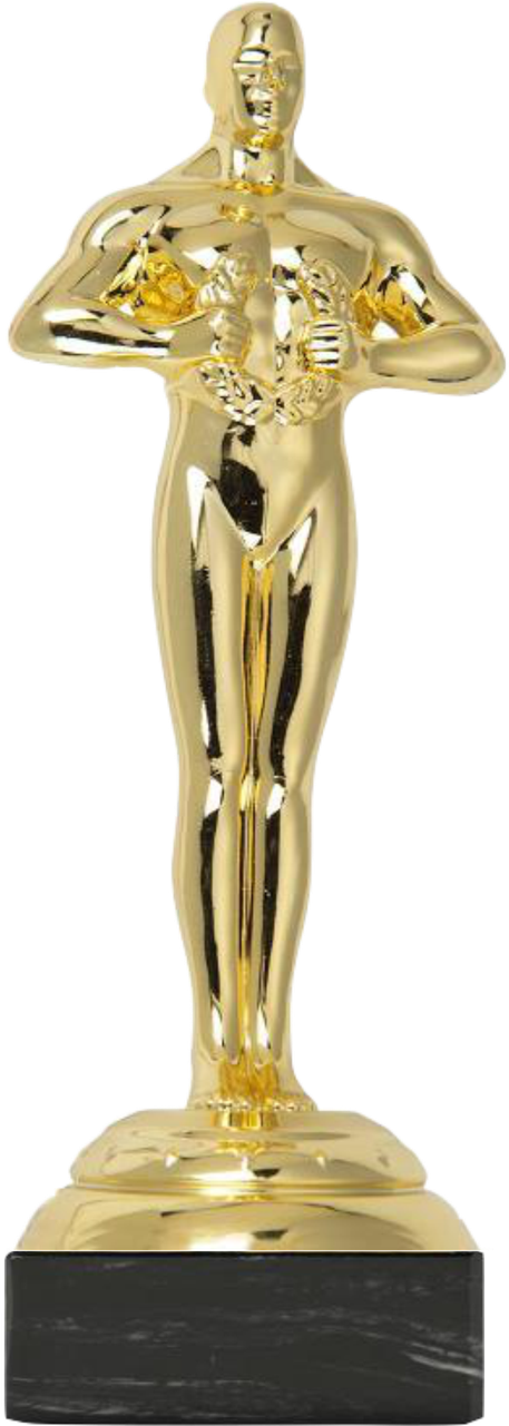 Статуэтка Оскар Пнг Clipart (481x1280), Png Download