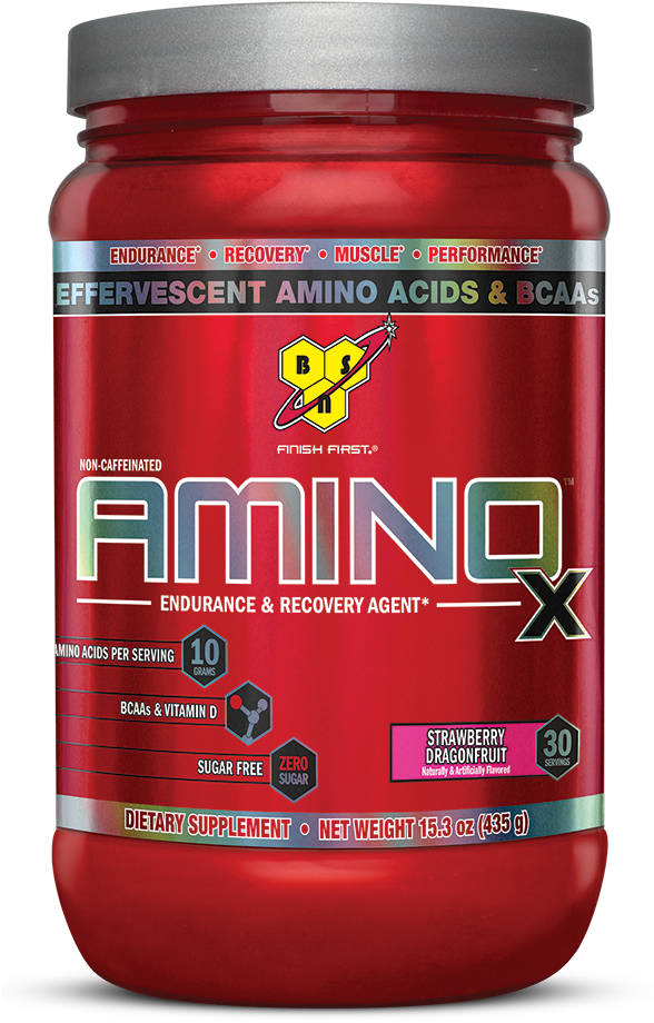 Bsn Amino X Amino Acids Bcaa Powder, Dragonfruit, 30 - Bcaa Bsn Amino X Clipart (587x1000), Png Download