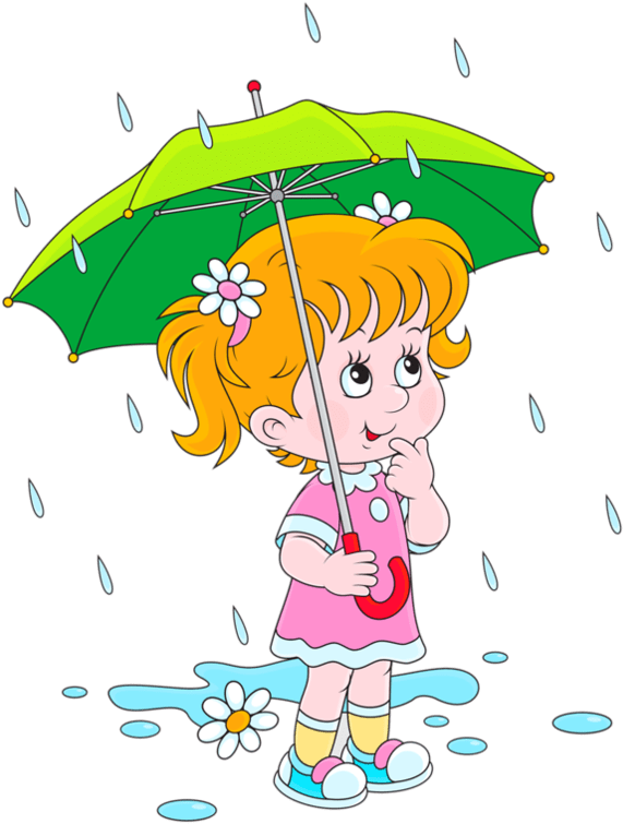 Kids Playing In Rain Clipart - Png Download (600x796), Png Download