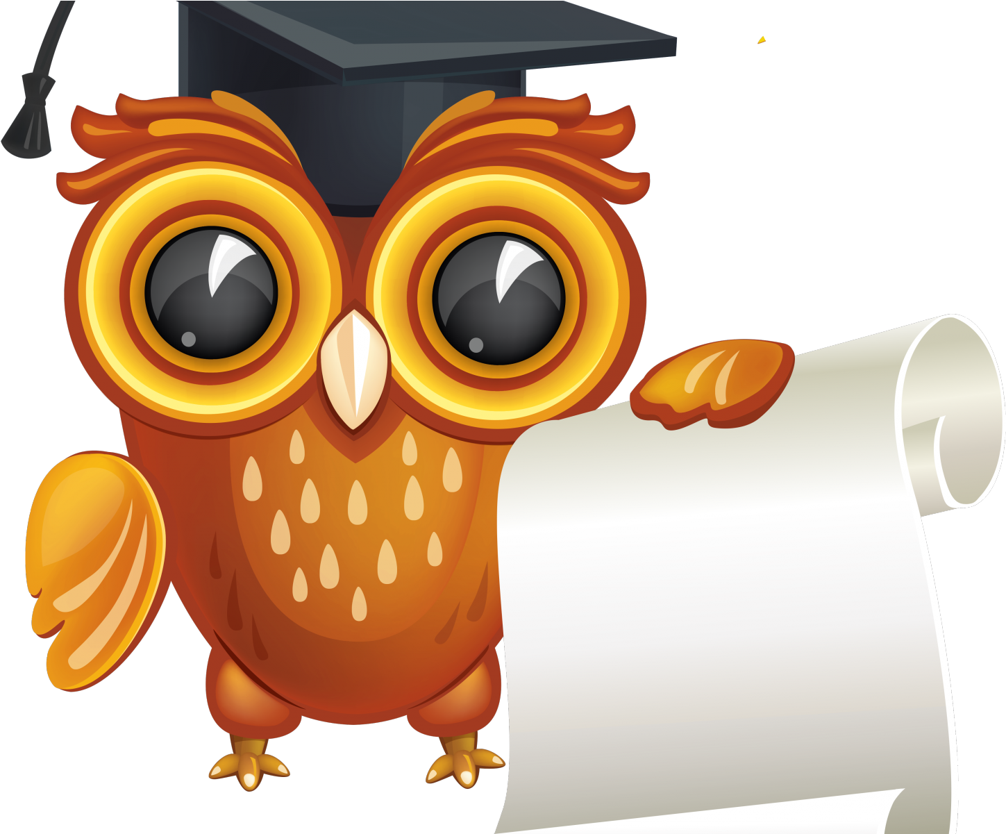 Graduation Owl Vector Png - Owl Graduation Clipart Transparent Png (1449x1201), Png Download