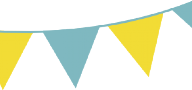 Triangle Banner Yellow And Blue Clipart (640x480), Png Download