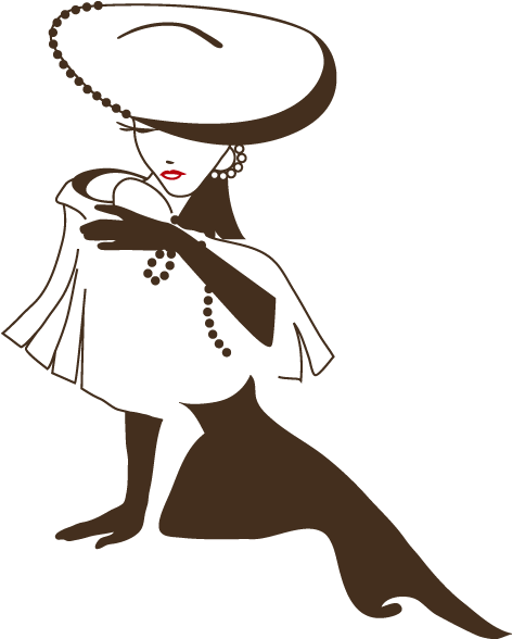 Mujer Vintage Png - Silhouette Woman With Hat Png Clipart (650x650), Png Download