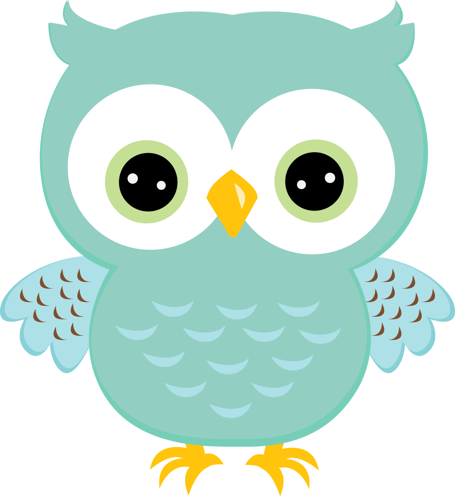 Brown Cartoon Owl Vector Clipart Image Free Stock Photo - Buhos Animados De Colores - Png Download (1468x1600), Png Download