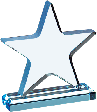 Acrylic Trophy Acrylic Trophy, Star Trophy, Acrylic - Acrylic Star Trophy Png Clipart (580x580), Png Download