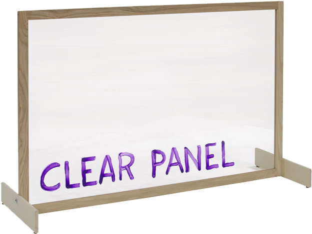 Steffy Wood Products Ang1611 Clear Panel Room Divider - Banner Clipart (662x500), Png Download
