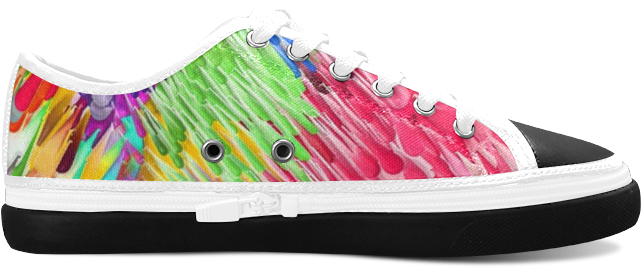 Paint Splashes By Artdream Women's Canvas Zipper Shoes - Skate Shoe Clipart (800x800), Png Download