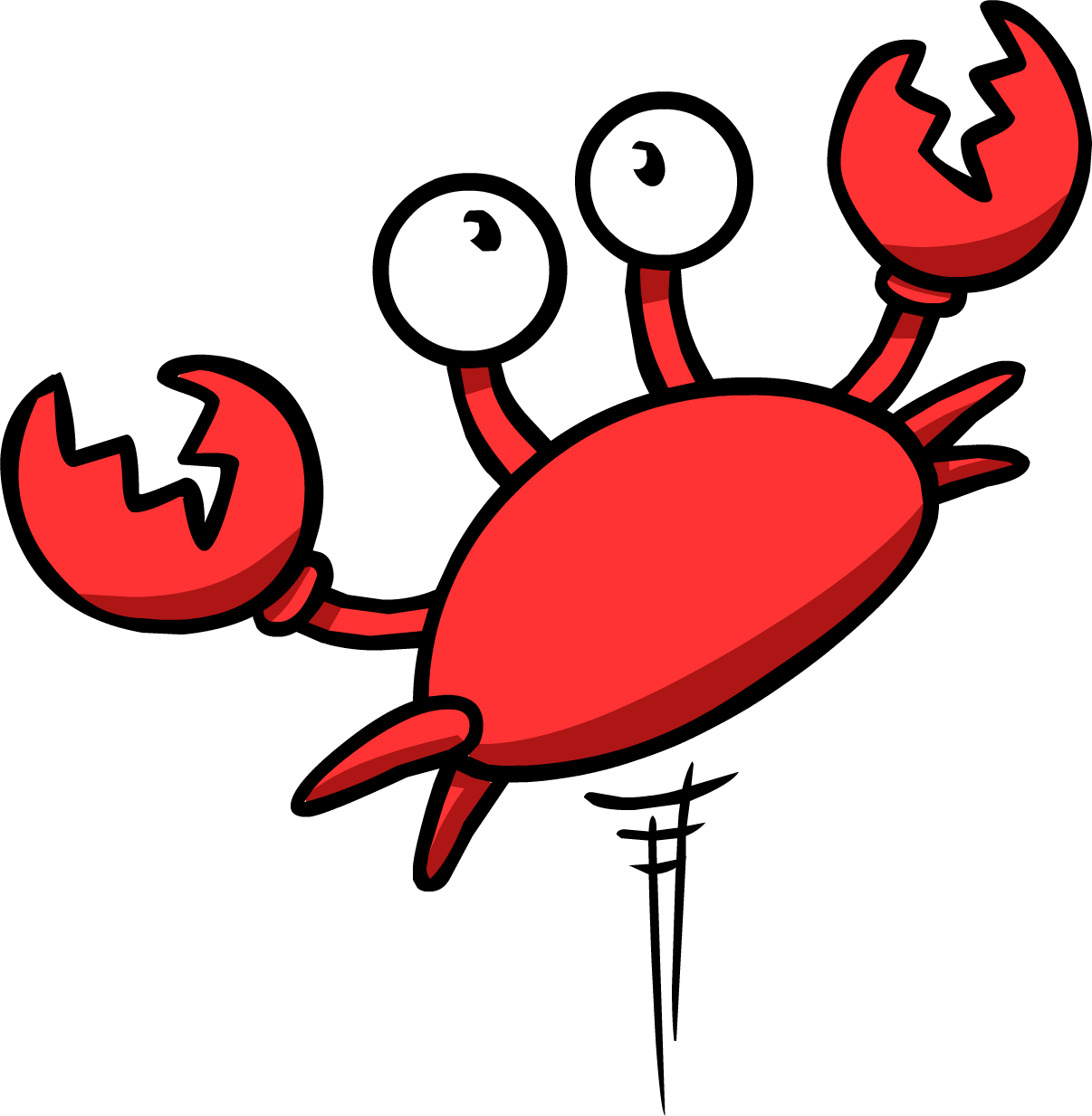 Crab Cartoon Png - Club Penguin Crab Ice Fishing Clipart (1206x1233), Png Download
