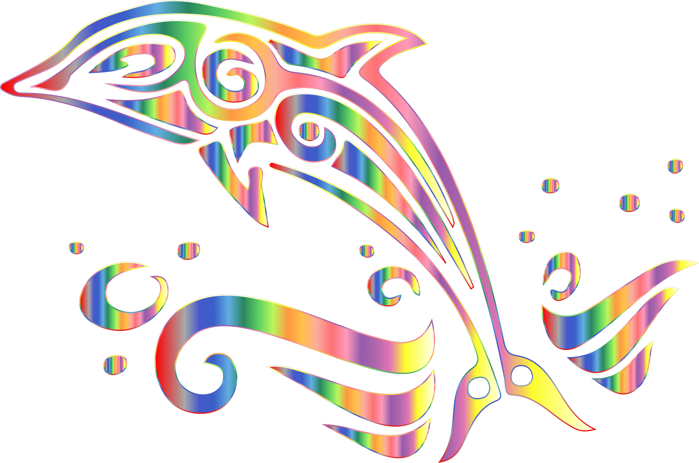 Dolphin Clipart No White Background - Transparent Background Dolphins Clipart - Png Download (2344x1555), Png Download