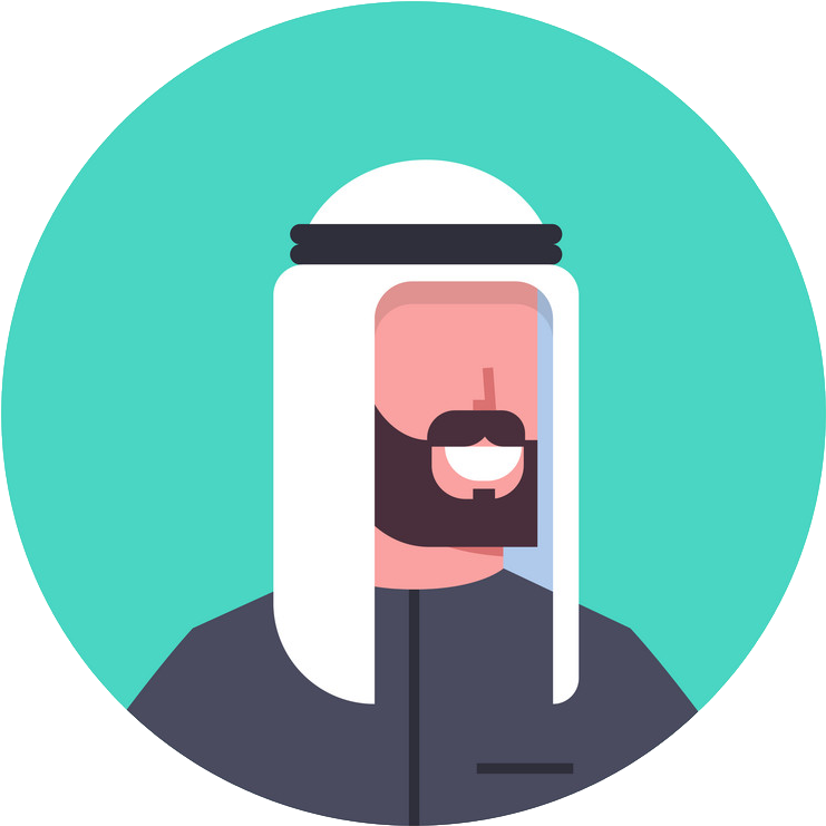 Menjadi Orang Arab - Man Profile Avatar Clipart (741x741), Png Download