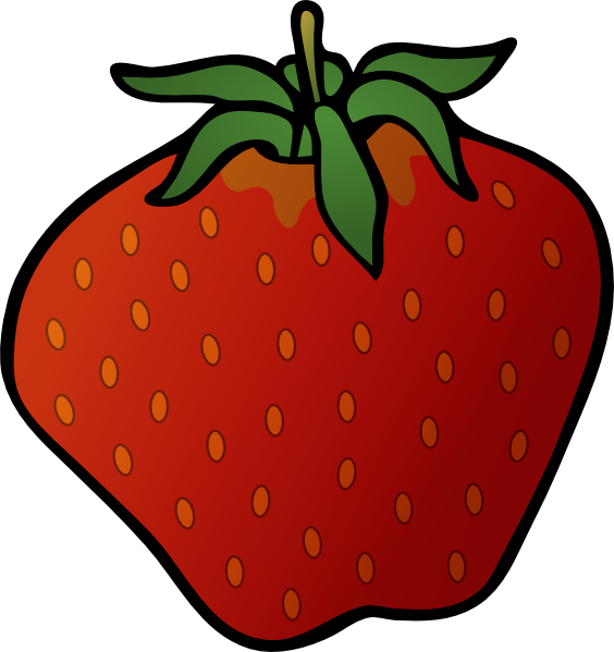 How To Set Use Strawberry 10 Svg Vector - Hd Cartoon Strawberry Clipart (564x599), Png Download
