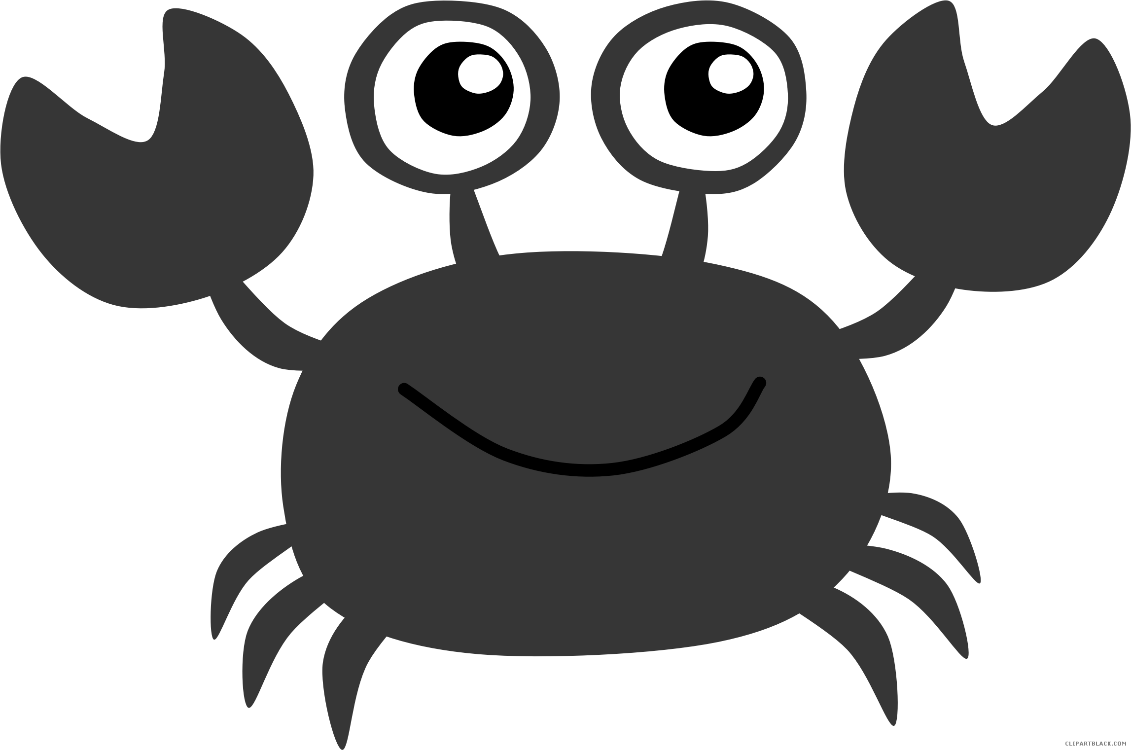Amazing Clipartblack Com Animal Free Black White Ⓒ - Crab Png Clipart Transparent Png (2294x1521), Png Download