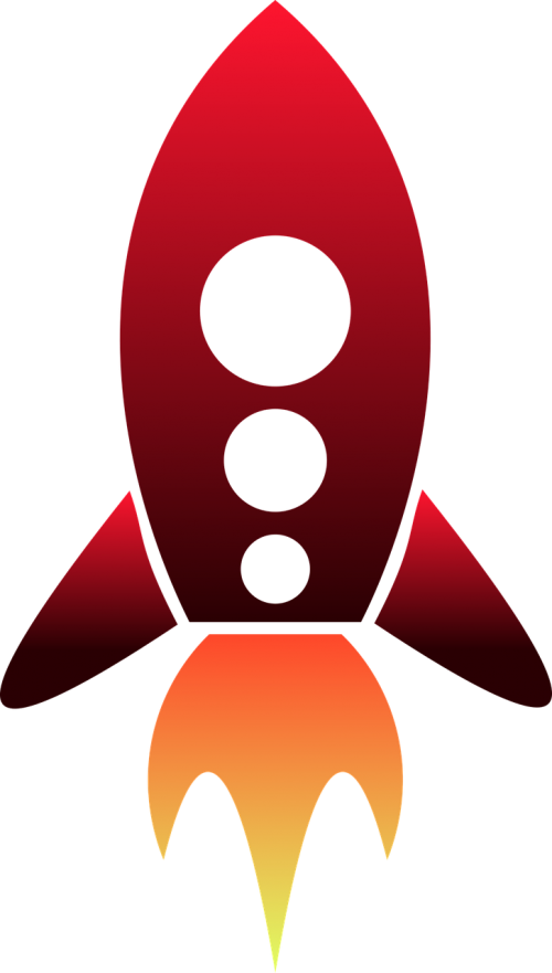Cohete Espacial Animado Png Clipart (500x881), Png Download
