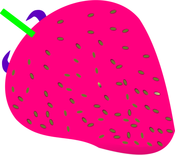 Strawberries Clipart Pink Strawberry - Png Download (600x531), Png Download