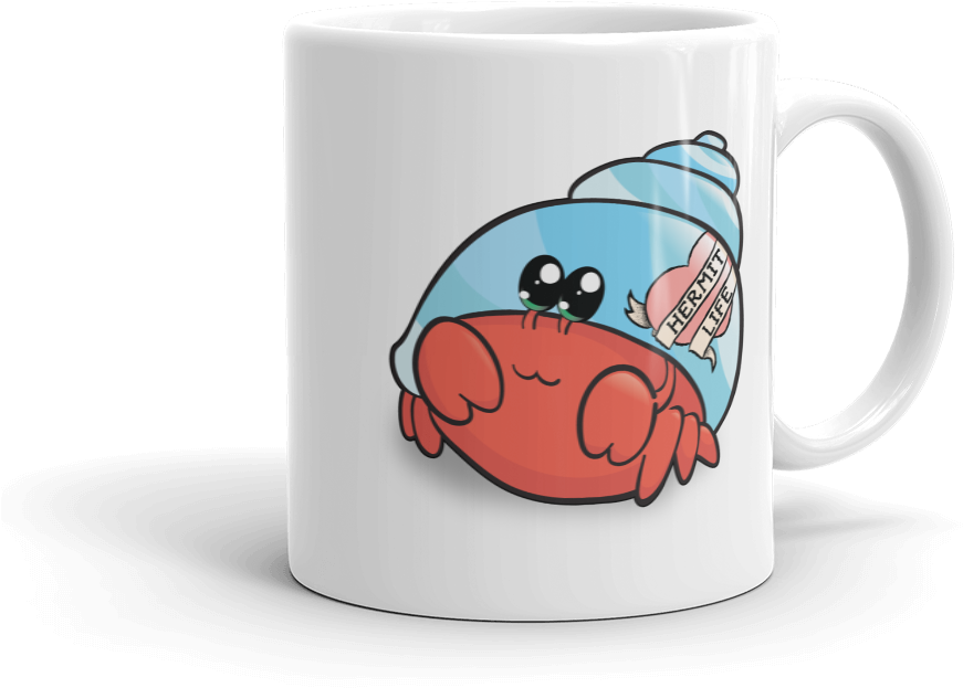 Hermitlife Crab - Coffee Cup Clipart (1000x1000), Png Download