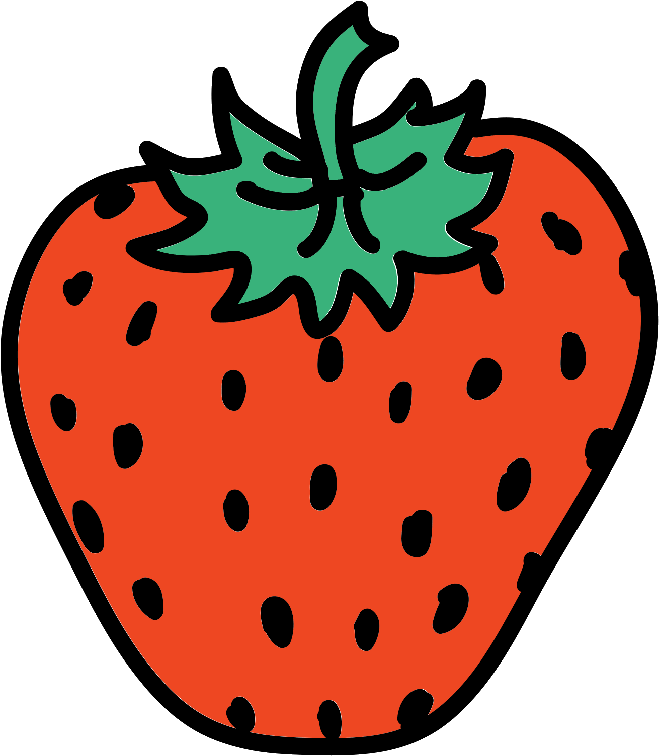 Image Black And White Stock Icon Free Download Png - Strawberry Clipart (1600x1600), Png Download