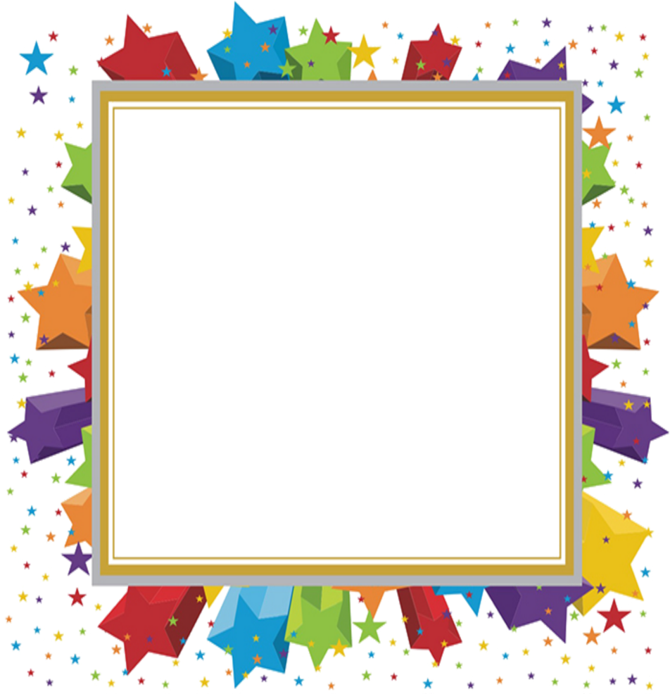 #mq #star #stars #frame #frames #border #borders - Colored Frame Png Clipart (1024x1024), Png Download