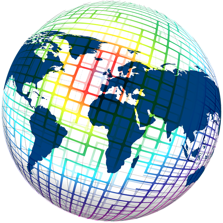 Globe Earth World Globalization Planet Global - World Map Clipart (720x720), Png Download