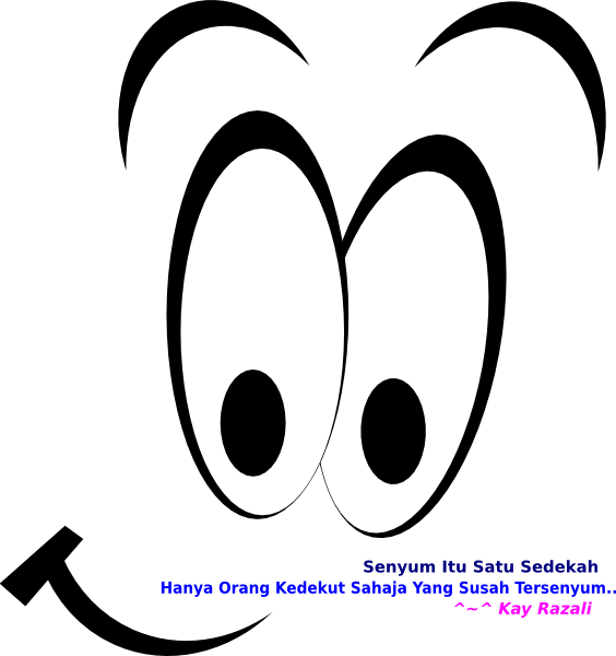 Original Png Clip Art File Senyum Itu Sedekah Svg Images - Funny Face Clipart Black And White Transparent Png (564x600), Png Download