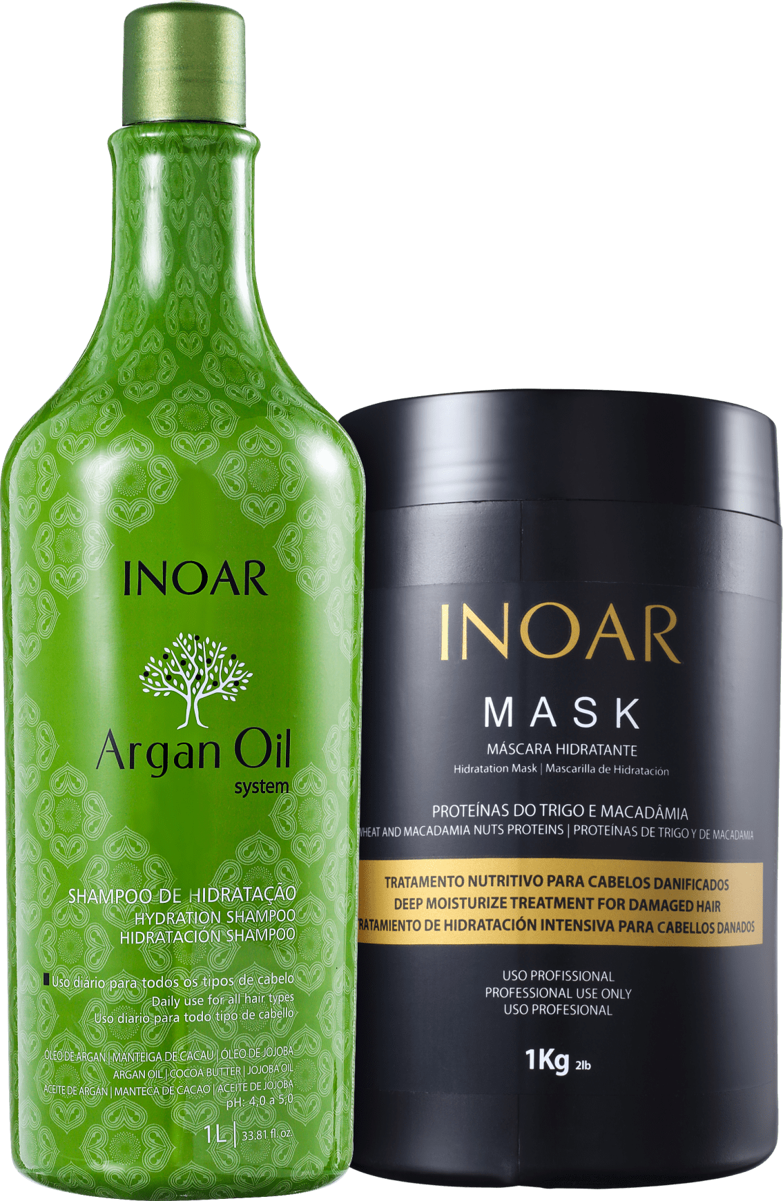 Kit Inoar Argan Oil System Promo Cabelo Perfeito Ano - Produtos Para Nutrição Capilar Clipart (1134x1740), Png Download