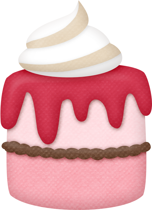 B *✿* Strawberry Kisses Imagenes Dulces, Cromos, Papel - Cupcake Clipart (672x876), Png Download