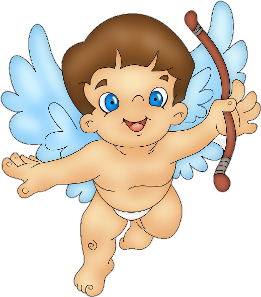 Cupid Sticker - Hearts Month Clipart (900x600), Png Download