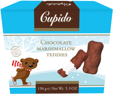 Cupido Chocolate Marshmallow Teddies Clipart (736x460), Png Download