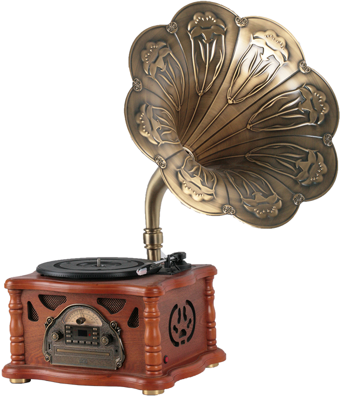 Retro Home Decoration Antique Imitation Gramophone - Gramophone Decoration Clipart (750x1125), Png Download