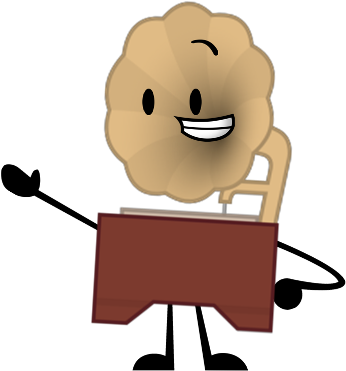 Gramophone Transparent Png - Cartoon Clipart (708x778), Png Download