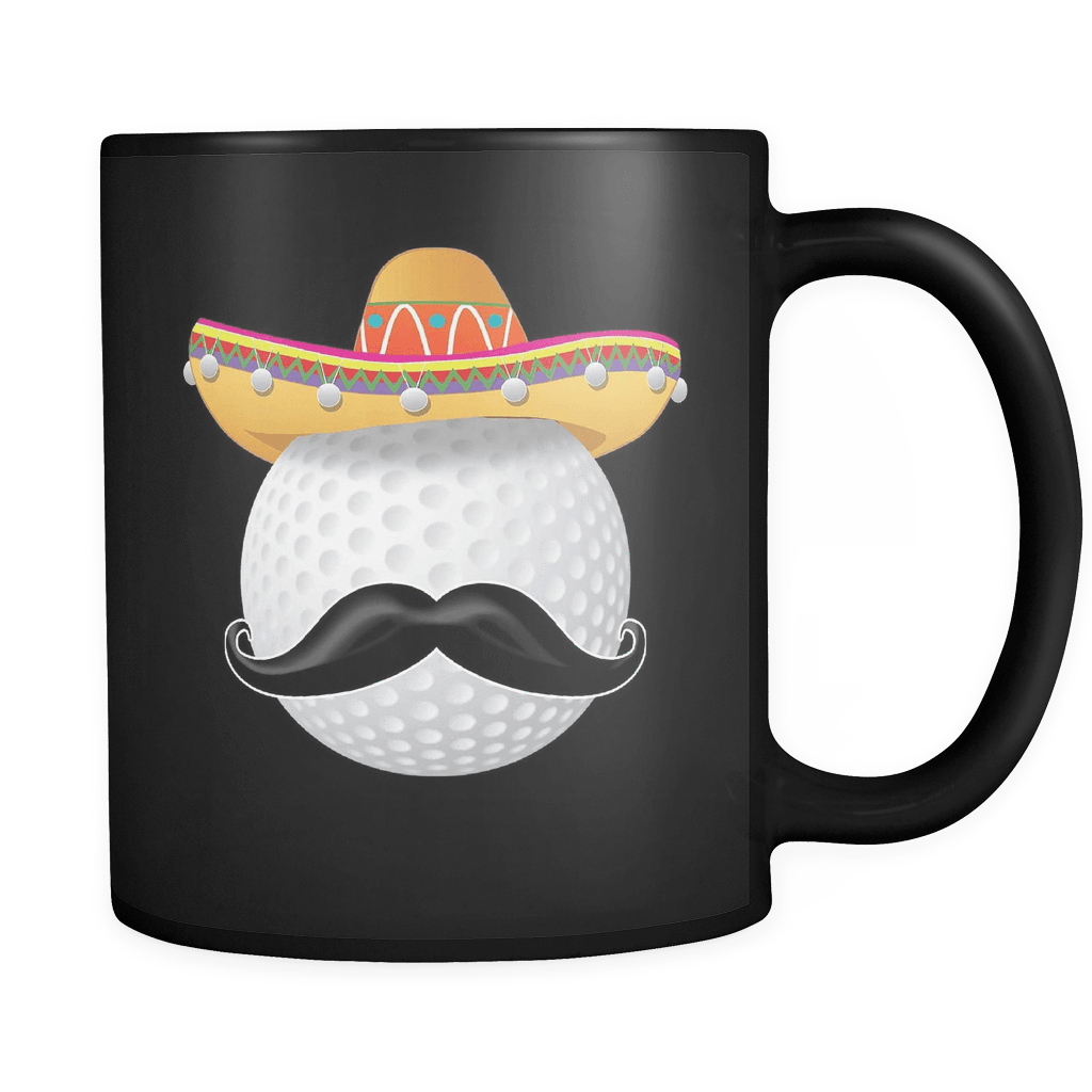 Robustcreative-funny Golf Ball Mustache Mexican Sport - Smile At The World And It Will Smile Back Clipart (1024x1024), Png Download