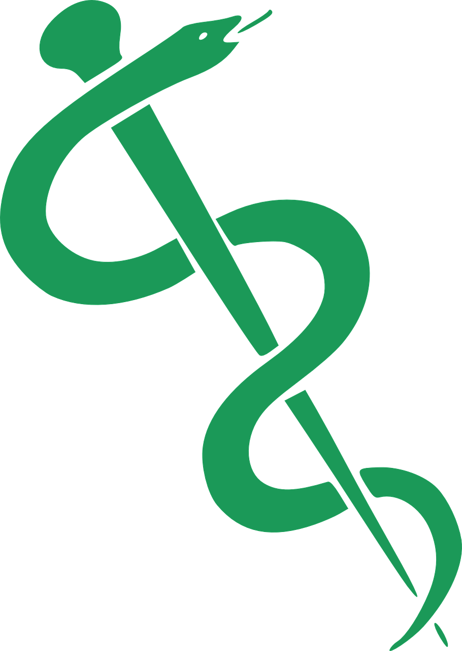 Rod Of Asclepius Svg Clipart (910x1280), Png Download