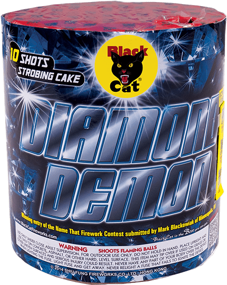 Diamond Demon 10's Bc - Black Cat Fireworks Clipart (600x600), Png Download
